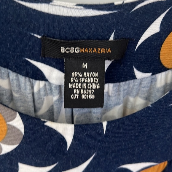 BCBG Geometric Drop Waist Dress - Picture 2 of 6